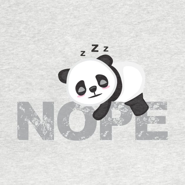 Nope not today funny design with a sleeping panda by Uncle Fred Design